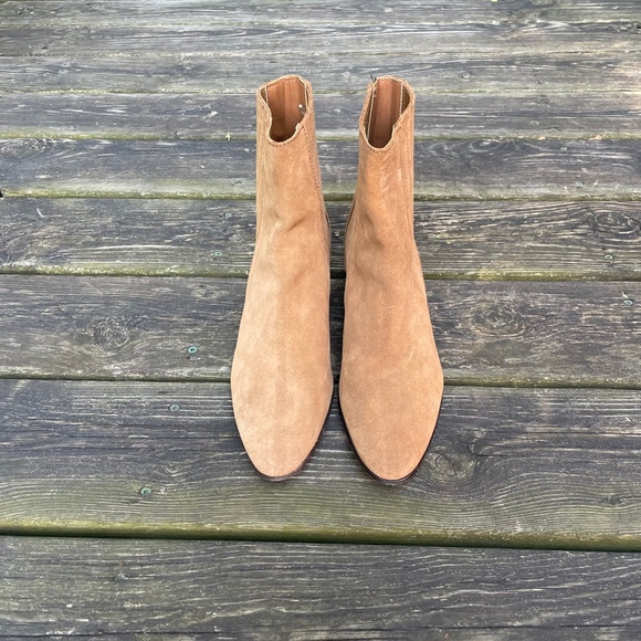 Zara Suede Western Cowboy Ankle Boots - Picture 6 of 9